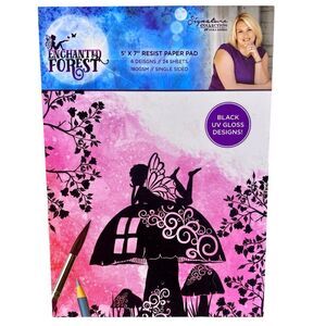 Crafters Companion Enchanted Forest 5 inch x 7 inch Resist Paper Pad 6 Designs